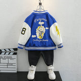 Toddler Boys Jackets Boys Autumn Clothing Baseball Uniform Jacket