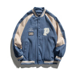 Man Fall Outfis Autumn Vintage Embroidery Stitching Baseball Uniform Jacket Male Hip Hop Loose Casual Jacket