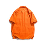 Men T Shitrs Solid Color Multi-Pocket Lapel