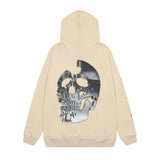 Revenge Hoodie Tech Skull Mask Printed Terry Hoodie
