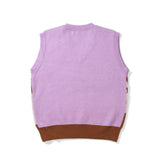 Men Sweater Vest Men's Loose Sleeveless Sweater Idle Style Outer Vest