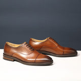 Men's Dress Shoes Classic Leather Oxfords Casual Cushioned Loafer Men's Business Formal