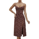 Kendall Jenner Wedding Guest Dress Floral Backless Slim Fit Sling Sheath