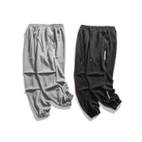 Man Fall Outfis Autumn Solid Color Exercise Casual Pants Men and Women All-Matching Wide Leg Ankle-Tied Sweatpants