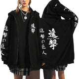 Anime Hoddies Anime Attack on Titan Zipper Sweater Leisure Sports Sweater Coat
