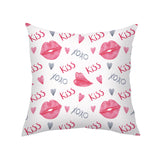 Valentine's Day Pillow Covers 4 Piece Random Styles Together, Printed Couple Love Love Heart Flowers Back Cushion