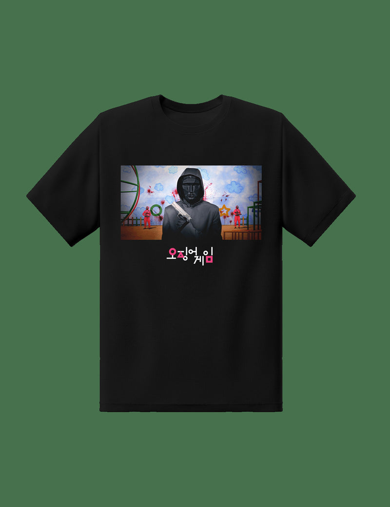 Squid Game Costume round Six Pattern Printed Short-Sleeved T-shirt