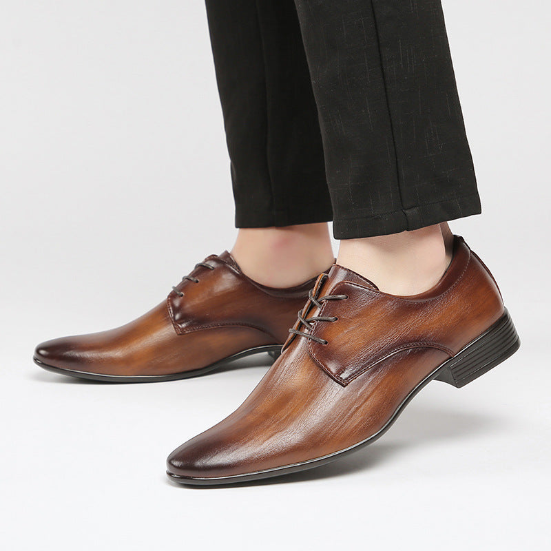 Men's Dress Shoes Classic Leather Oxfords Casual Cushioned Loafer Business Leather Shoes Men's Casual Shoes