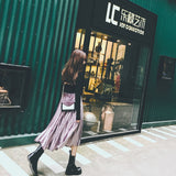MIDI Mauve Skirt Women's Autumn and Winter Long Skirt