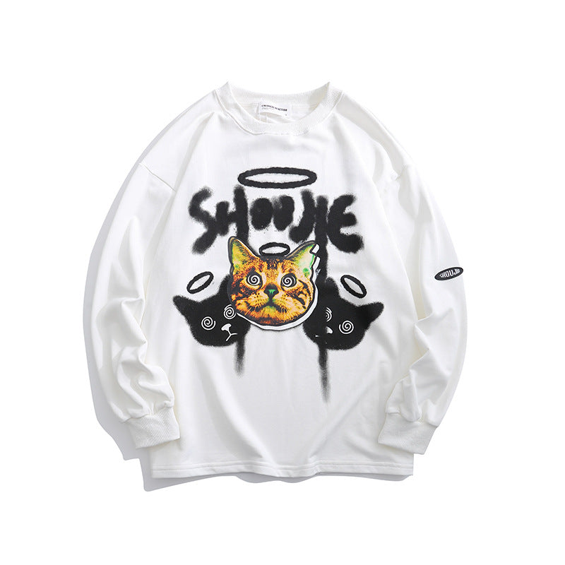 Crew Neck Sweatshirts for Men Men's Autumn Clothing Printed Crew Neck Sweatshirt Loose Casual