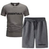 Fog Fear Of God T Shirt & Shorts 2 Pieces Set Summer Men'S Short Sleeve T-Shirt Shorts Casual