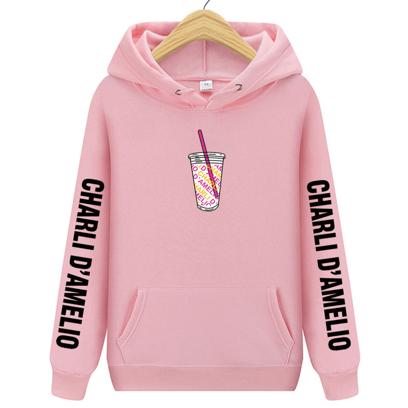 Adolescence Sweatshirt Printed Casual Hooded Casual Flyaway Jacket