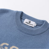 Men Sweater Cartoon Jacquard Sweater Men's Loose Pullover