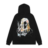Kanye West Sunday Service Hoodie Autumn And Winter Avengers Vintage Trendy Painted Portrait