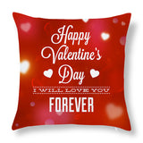 Valentine's Day Pillow Covers 4 Piece Random Styles Together, Love Heart Peach Skin Fabric Valentine's Day Pillow Cover Car Office Sofa Cushion