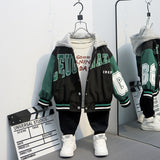 Toddler Boys Jackets Boys' Spring and Autumn Clothing Jacket Baseball Uniform