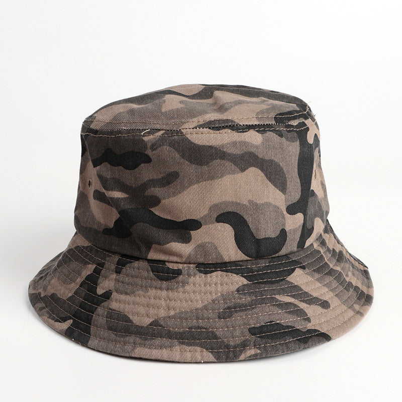 Bucket Hat Fishing Cap Cotton Print Fisherman Hat Camouflage Bucket Hat Female Outdoor Climbing