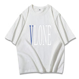 Vlone T Shirts Summer Men'S Printed Casual Short Sleeve