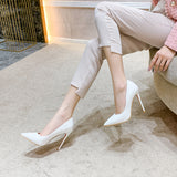 Red Bottom Heels High Heels Girl Stiletto Shallow Mouth Pointed Patent Leather Pumps