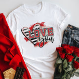 Valentine's Day T Shirt T-shirt Striped Love You Printed Summer