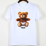 Moschino T Shirt Teddy Bear Printed Round Neck T-Shirt