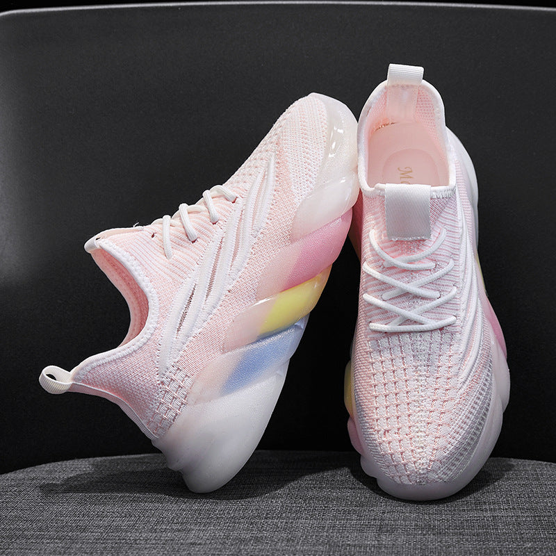 designer Sneaker Shoes Red Fashion Trendy Women's Shoes Four Seasons Mesh Breathable Casual Shoes