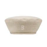 Boston Baseball Cap Winter Hat Autumn and Winter New Style Beret Embroidery Painter Cap