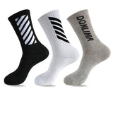 Off White Socks Basketball Socks Men's Thickened Long Tube High-Top Skateboard Trendy Sports Socks