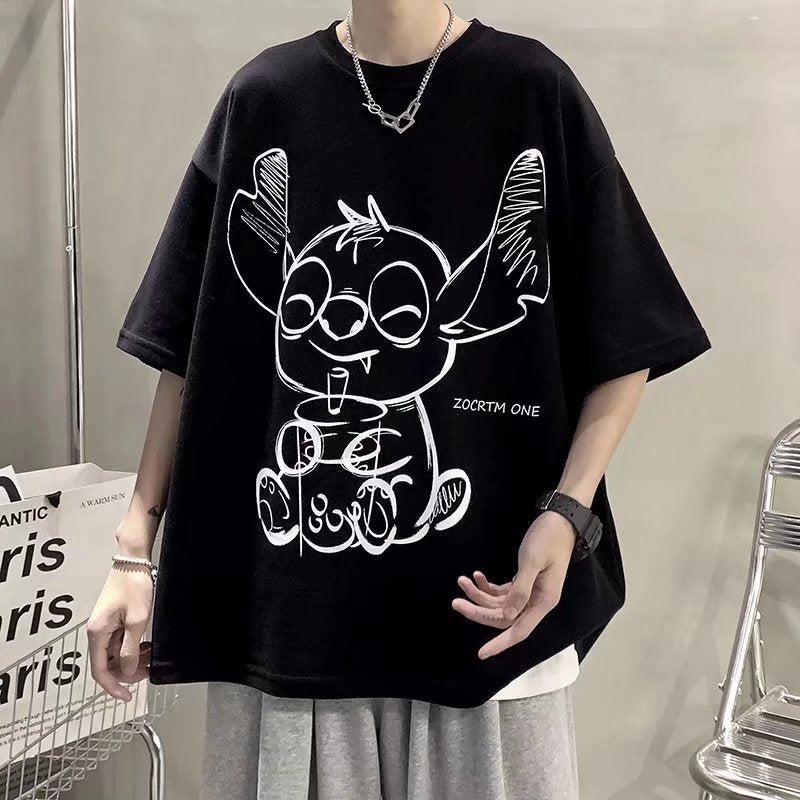 Men T-Shirts Half Sleeve Loose