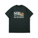 Men T Shitrs Creative Letters Printed Small Neckline