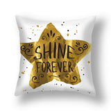 Valentine's Day Pillow Covers 4 Piece Random Styles Together, White Gold Color Love Valentine's Day Cushion Case Bedside Pillow Cover