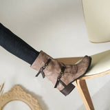 Yellowstone Cowboy Boots Large Size Leather Boots Women'S Belt Buckle Dr. Martens Boots Short Women'S Boots