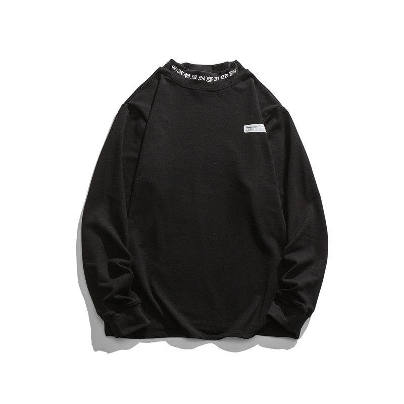 Crew Neck Sweatshirts for Men Men's Clothing | Autumn Letter Embroidery Long Sleeve Bottoming Shirt