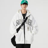 Men Hoodie Cardigan Sweater Spring and Autumn Hooded Casual All-Matching