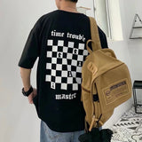 Men T-Shirts Loose round Neck Letter Print