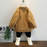 Toddler Boys Sweater Boys' Shirt Shirt Coat Spring and Autumn