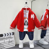 Toddler Boys Jackets Boys Autumn Clothing Baseball Uniform Jacket