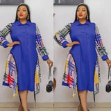 African Dashiki Dress Women's African plus Size Cardigan Dress