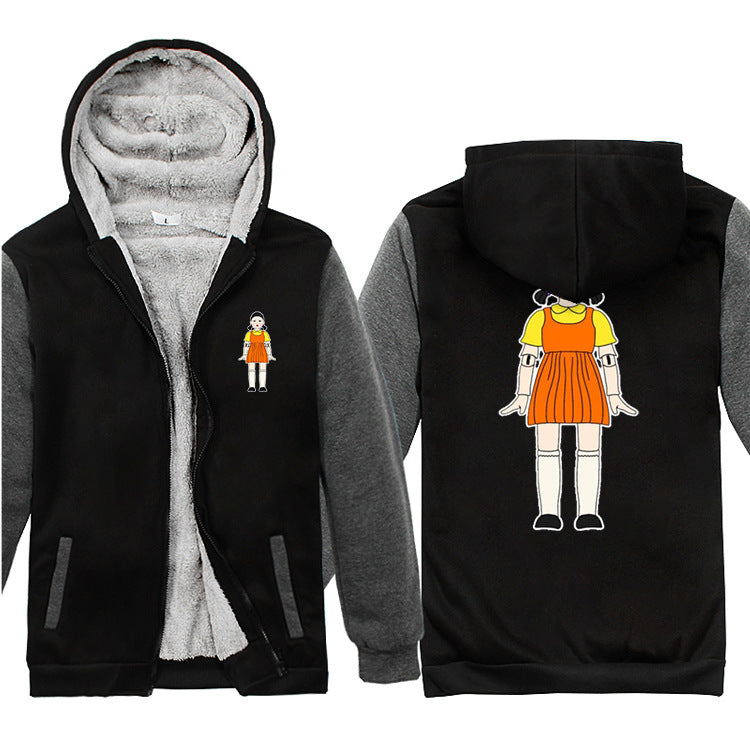 Squid Game Costume round Six Printed Thickening Sweatshirt