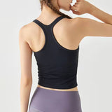 Moisture Wicking Tank Top Short Vest with Chest Pad