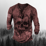 Skull Apparel Printed Skull Crew Neck T-shirt