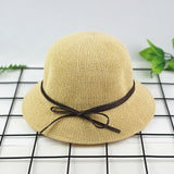 Summer Hats Bucket Hat Leather Rope Summer Women's Casual