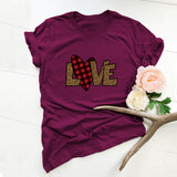 Valentine 'S Day T Shirts Couples Top Short Sleeve T-shirt For Women
