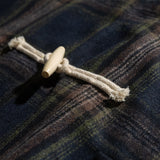 Man Fall Outfis Autumn Loose Hooded Plaid Mid-Length Trench Coat for Boys College Style Casual Coat