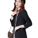 Interview Suit Women Khaki Autumn Blazer Spring and Autumn Leisure