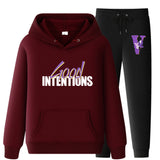 Vlone Hoodie & Pants 2 Piece Set Casual Loose Hoodie Sweatshirt
