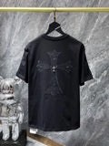 CHH Chrome Hearts T Shirts Machine Embroidery Cross Short Sleeve T-shirt