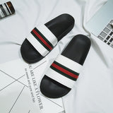 Men's Flip Flops Men Slides Comfort Slides Sandal Men's Shoes Summer Simple Striped Outerwear Sandals