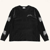 Askyurself T Shirt Letter Loose Men's and Women's Long Sleeves T-shirt