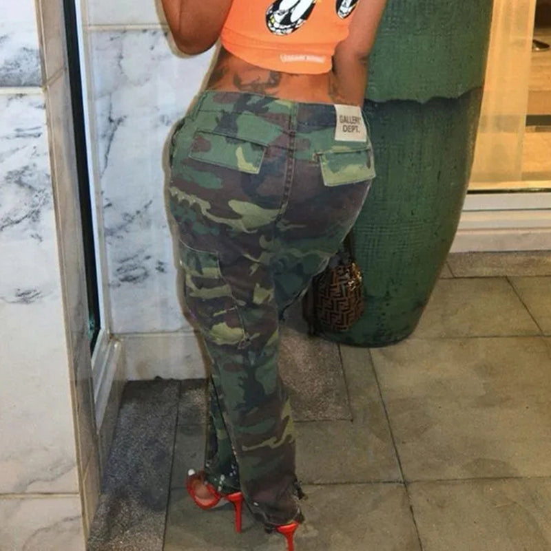 Dept Pants Autumn and Winter Camouflage Casual Fashionable Pocket Hipster Street Casual Pants
